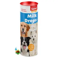 تشویقی ویتامینه سگ سانال مدل شیری Sanal milk drops وزن 250 گرم