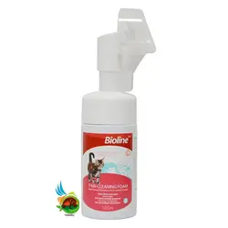 فوم شستشو و تمیز کننده پنجه گربه بایولاین مدل Bioline paw-cleaning foam حجم 100 میلی لیتر