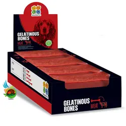 تشویقی سگ نوریش پت مدل استخوان دنتال ژلاتینی با طعم گوشت nourish pet gelatinous bones meat طول 11 سانتی متر