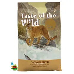 غذای خشک گربه تیست آف د وایلد بدون غلات با طعم قزل آلا و سالمون دودی Taste of the wild with trout & smoked salmon وزن 2 کیلوگرم