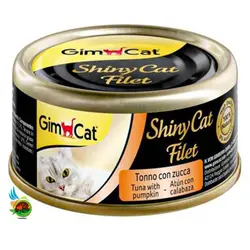 کنسرو غذای گربه جیم‌ کت با طعم ماهی تن و کدوحلوایی GimCat Tuna With Pumpkin وزن 70 گرم