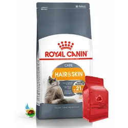 غذای خشک گربه هیر اند اسکین رویال کنین Royal canin hair & skin وزن 1 کیلوگرم ( بسته بندی ملودی مهربانی )