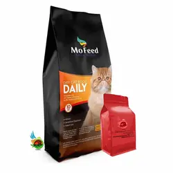 غذای خشک گربه بالغ مفید Mofeed dry cat food daily وزن 1 کیلوگرم ( بسته بندی ملودی مهربانی )