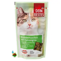 تشویقی گربه دین بستس با طعم علف گربه Dein bestes mit katzengras وزن 65 گرم