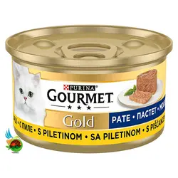 کنسرو گربه گورمت گلد با طعم مرغ مدل پته Gourmet gold with tavuklu وزن ۸۵ گرم