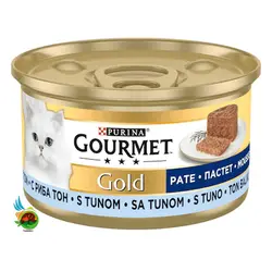 کنسرو گربه گورمت گلد با طعم ماهی تن مدل پته Gourmet gold with ton balikli وزن ۸۵ گرم