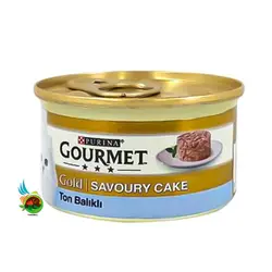 کنسرو گربه گورمت گلد با طعم ماهی تن مدل کیکی Gourmet gold with ton balikli وزن ۸۵ گرم