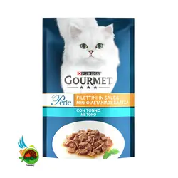 پوچ گربه گورمت پورینا با طعم تن Purina gourmet perle with Tuna وزن ۸۵ گرم