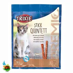 تشویقی مدادی گربه طعم بره و بوقلمون مدل Trixie Stick Quintett with Lamb and Truthahn وزن 25 گرم