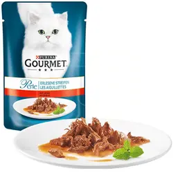 پوچ گربه گورمت پورینا با طعم گوشت Purina gourmet perle with Beef  وزن ۸۵ گرم