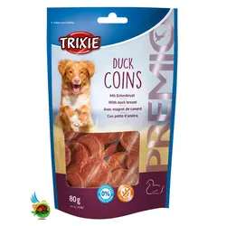 تشویقی سگ تریکسی با طعم اردک مدل Trixie Duck Coins وزن 80 گرم