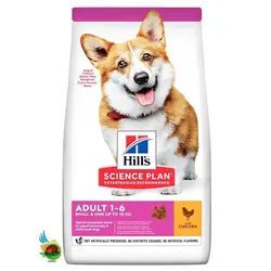 غذای خشک سگ بالغ نژاد کوچک هیلز با طعم مرغ Hill’s science plan small & mini adult with chicken وزن 1.5 کیلوگرم