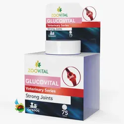 قرص تقویت کننده مفاصل سگ و گربه زوویتال Zoovital glucovital بسته 75 عددی