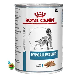 کنسرو سگ هایپو آلرژنیک رویال کنین Royal canin hypoallergenic وزن 400 گرم