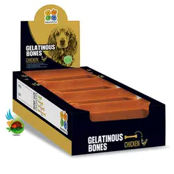 تشویقی سگ نوریش پت مدل استخوان دنتال ژلاتینی با طعم مرغ nourish pet gelatinous bones chicken طول 20 سانتی متر