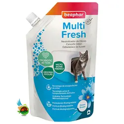 پودر خوشبو کننده خاک بستر گربه بیفار Beaphar multi fresh ocean breeze وزن 400 گرم