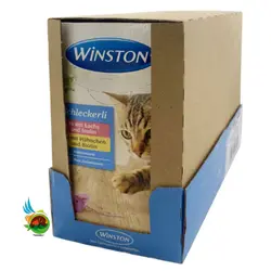 بستنی گربه وینستون با طعم ماهی و مرغ Winston mit lachs & chicken بسته 88 عددی