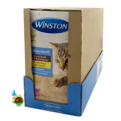 بستنی گربه وینستون با طعم گوشت و پنیر Winston mit rind & cheese بسته 88 عددی