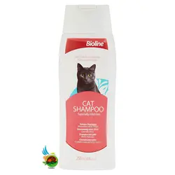 شامپو بایولاین مخصوص گربه حاوی عصاره بابونه Bioline cat shampoo حجم 250 میلی لیتر