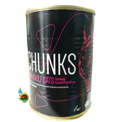 کنسرو سوپر پریمیوم گربه فیفورا مدل خورشتی طعم بوقلمون Fifora chunks for adult cats with turkey وزن ۴۰۰ گرم