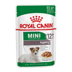 پوچ سگ نژاد کوچک رویال کنین مدل Royal Canin mini dog ageing وزن ۸۵ گرم