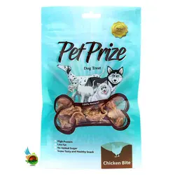تشویقی مرغ نخودی پت پرایز مخصوص سگ Pet prize chicken bite وزن 50 گرم