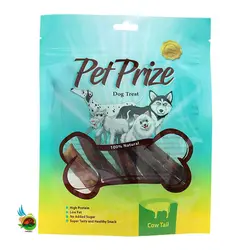 تشویقی دم گاو پت پرایز مخصوص سگ Pet prize cow tail وزن 100 گرم