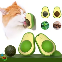 آبنبات کت نیپ دار گربه طرح آووکادو Avocado mint ball toy