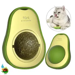 آبنبات کت نیپ دار گربه طرح آووکادو Avocado mint ball toy