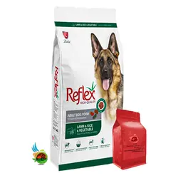 غذای خشک سگ بالغ رفلکس با طعم بره، برنج و سبزیجات Reflex adult dog with lamb & rice & vegetable وزن 1 کیلوگرم ( بسته بندی ملودی مهربانی )