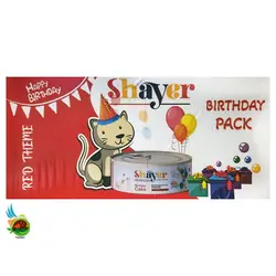 پک کیک تولد شایر مخصوص گربه با طعم مرغ Shayer birthday pack for cats وزن 250 گرم