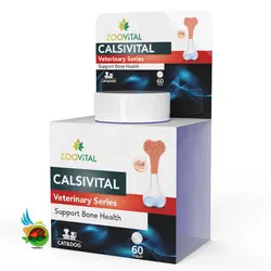 قرص کلسیم سگ و گربه زوویتال Zoovital calsivital بسته 60 عددی