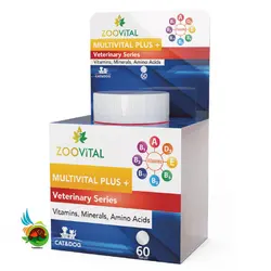 قرص مولتی ویتامین سگ و گربه زوویتال Zoovital multivital plus بسته 60 عددی