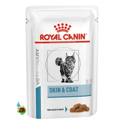 پوچ گربه رویال کنین مخصوص پوست و مو Royal canin skin & coat وزن 85 گرم