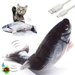 اسباب بازی ماهی متحرک شارژی به همراه کت نیپ مخصوص سگ و گربه
