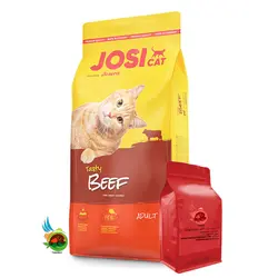 غذای خشک گربه بالغ جوسی کت جوسرا طعم گوشت Josicat tasty beef وزن 1 کیلوگرم ( بسته بندی ملودی مهربانی )