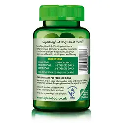 قرص مولتی ویتامین و تقویت کننده پوست و مو سوپر داگ مدل Super Dog Health & Vitality بسته ۶۰ عددی