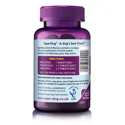 قرص تقویت کننده استخوان و مفاصل سگ سوپر داگ مدل Super Dog Joints & Bones بسته 60 عددی