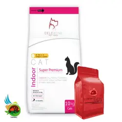 غذای خشک سوپر پرمیوم گربه بالغ سلبن Celebone indoor cat وزن 1 کیلوگرم ( بسته بندی ملودی مهربانی )