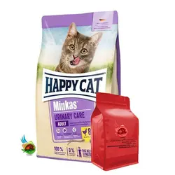 غذای خشک گربه بالغ مینکاس یورینری هپی کت Happycat minkas urinary care وزن 1 کیلوگرم ( بسته بندی ملودی مهربانی )