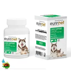 قرص تقویت کبد سگ و گربه یوروپت Europet liver support بسته 60 عددی