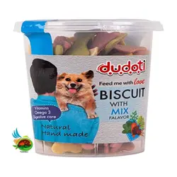 تشویقی بیسکویتی سگ دودوتی با طعم میکس Dudoti biscuit with mix flavor وزن 350 گرم19