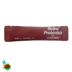 مکمل پودری پروبیوتیک بایولاین مخصوص سگ و گربه Bioline probiotic ساشه ۱ عددی