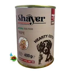 کنسرو نچرال سگ شایر طعم سیرابی Shayer natural with tripe وزن 400 گرم