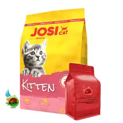 غذای خشک بچه گربه جوسی کت جوسرا طعم مرغ Josicat kitten وزن 1 کیلوگرم ( بسته بندی ملودی مهربانی )