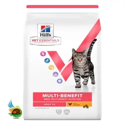 غذای خشک گربه بالغ مولتی بنفیت هیلز با طعم مرغ Hill’s multi-benefit with chicken وزن ۱.۵ کیلوگرم