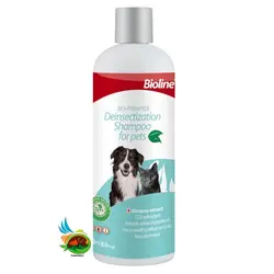 شامپو ضد انگل سگ و گربه بایولاین Bioline deinsectization shampoo حجم 200 میلی لیتر