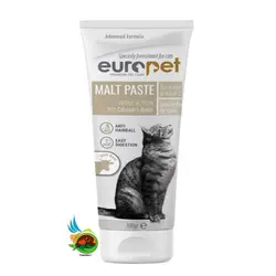 خمیر مالت گربه یوروپت طعم گوشت Europet malt paste with beef وزن ۱۰۰ گرم