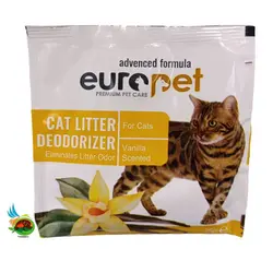 خوشبو کننده خاک گربه یوروپت رایحه وانیل Europet cat litter vanilla وزن ۲۵ گرم