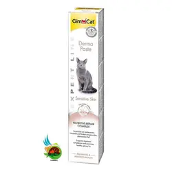 خمیر گربه سنسیتیو جیم کت مخصوص پوست حساس Gimcat derma paste sensitive skin وزن 50 گرم ( تاریخ انقضاء 2022-08-30 )